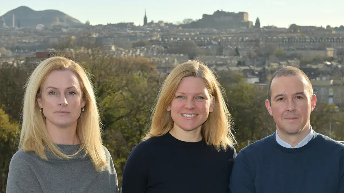 The translational melanoma research team (left to right): Professor Kelly Blacklock, Professor Liz Patton, Dr Mark Stares.