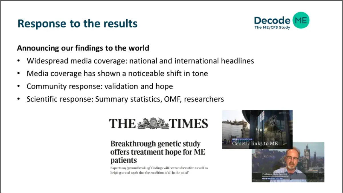 Response to the results