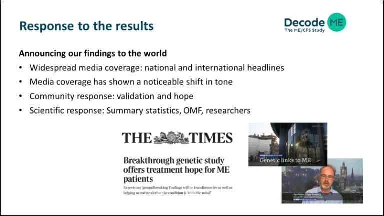 Response to the results