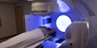 woman having radiotherapy treatment