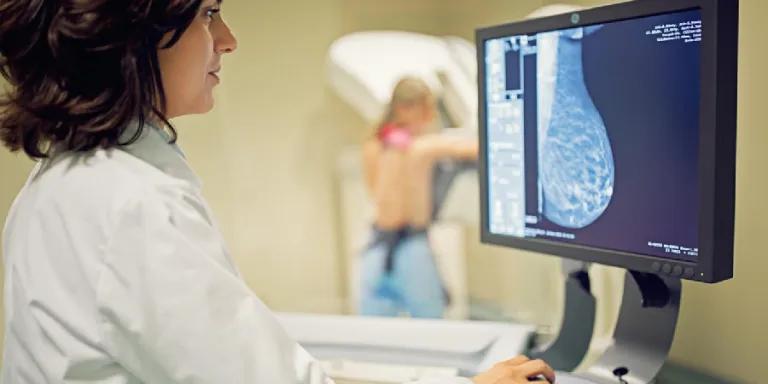 Doctor examining x-ray