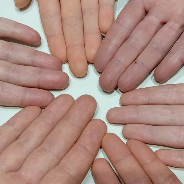 Photo showing range of fingerprints amongst members of the Brown Lab group