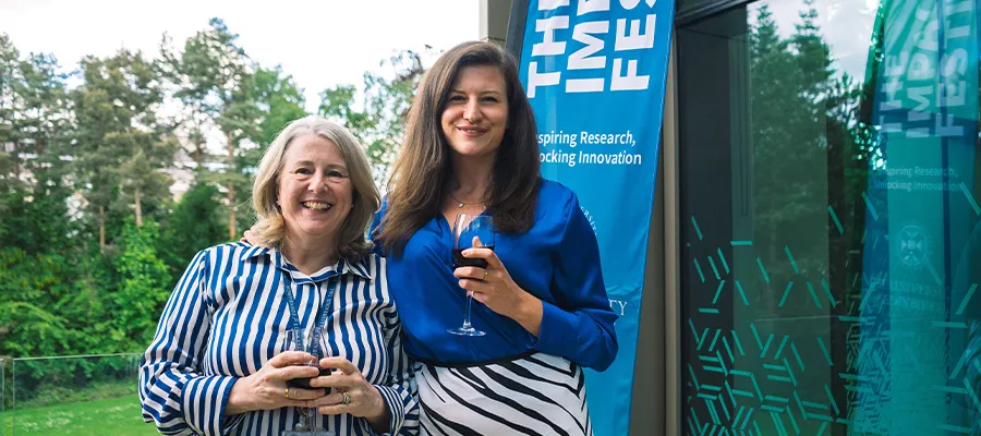 Dervil Dockrell and Kathryn Berg at the Impact Festival Awards Ceremony