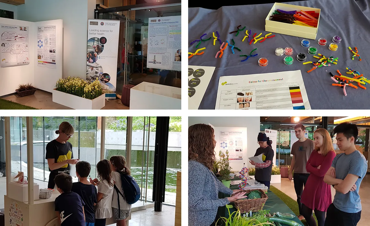 Image collage of the Genetics society event