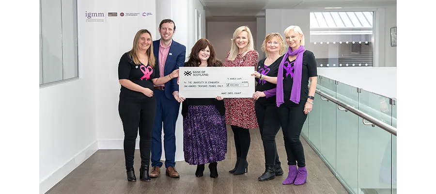 From left Mrs Louise Milligan, Mr Euan Fleming, Mrs Lisa Fleming, Dr Olga Oikonomidou, Mrs Liz McAinsh and Ms Karen Hilton.