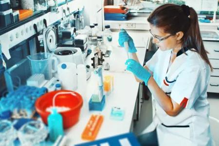 Scientist working in a lab