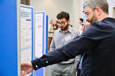 A poster being presented