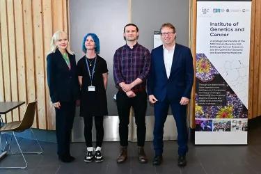 Christine Macleod, Dr Sarah Taylor, Dr Robb Hollis and Professor Charlie Gourley