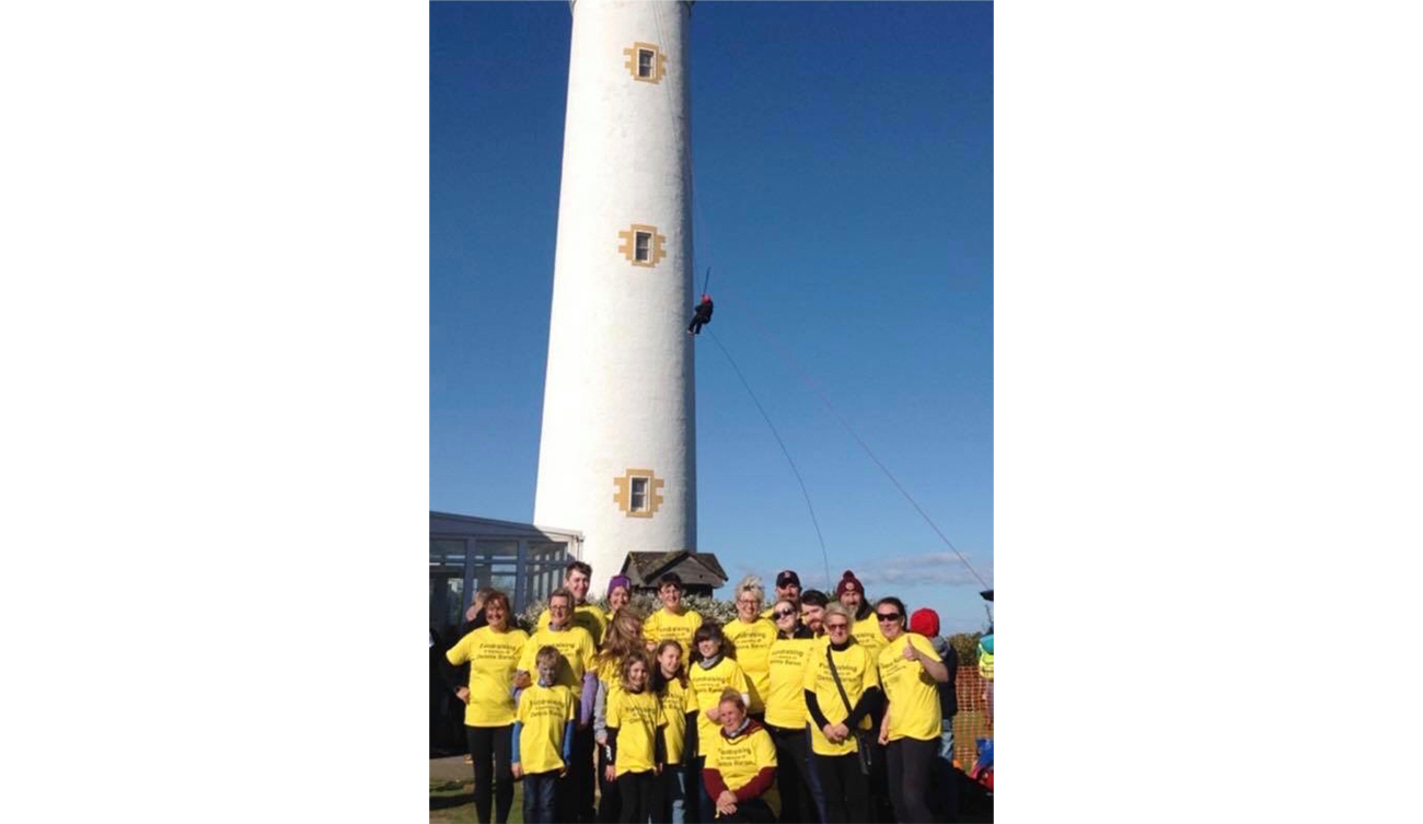 Abseiling team photo