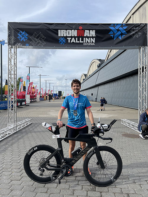 Piotr after completing his IRONMAN Tallinn race